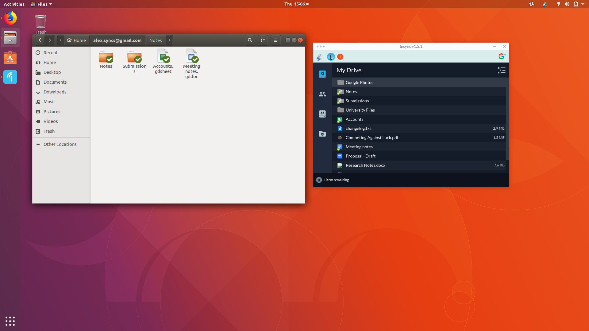 ubuntu sync folders